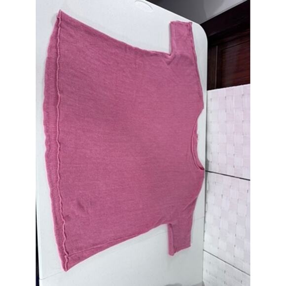 "EILEEN FISHER" Coral Sweater, Size L ,Italian Yarn, Lagin Look, Summer, Slouchy - Picture 5 of 10